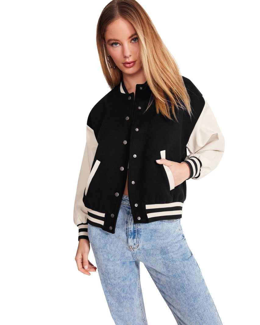 Black Steve Madden Alexandra Women's Jackets | PH 1796ESY